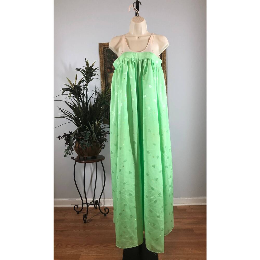 Handmade‎ Maxi Dress Womens Small Green Sleeveless Empire Waist Fairycore